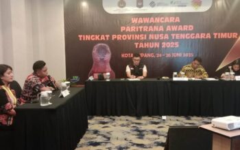 Utusan Bank NTT ketika diwawacarai Tim Juri Paritrana Award 2025 di Kupang