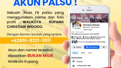 Awas Terjebak! Akun Palsu Wali Kota Kupang Mulai Sasar Warga Lewat Messenger