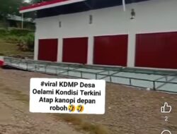 Tanpa Papan Informasi Dan Tertutup, Kanopi Koperasi Desa Merah Putih di TTU Yang Baru Selesai Dikerjakan Ambruk