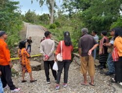 Dibawah Komando drg. Ansilla Muti BPBD Belu Tinjau Lokasi Deker Putus Bauatok- Fatuba’a, Diperbaiki Permanen