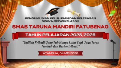 SMAS Taruna Mandiri Fatubenao Lepas 61 Lulusan, Kepsek Stef Mali:Jujur,Disiplin Dan Cerdas Kunci Kesuksesan