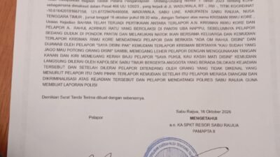 Bupati Sabu Raijua Dilaporkan Warga, Diduga Cekik dan Ancam “Kasih Mati di Sini”