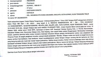 Diduga Dipukul Saat Melerai Adu Mulut, Karyawati Kopdit Swasti Sari Lapor Polisi